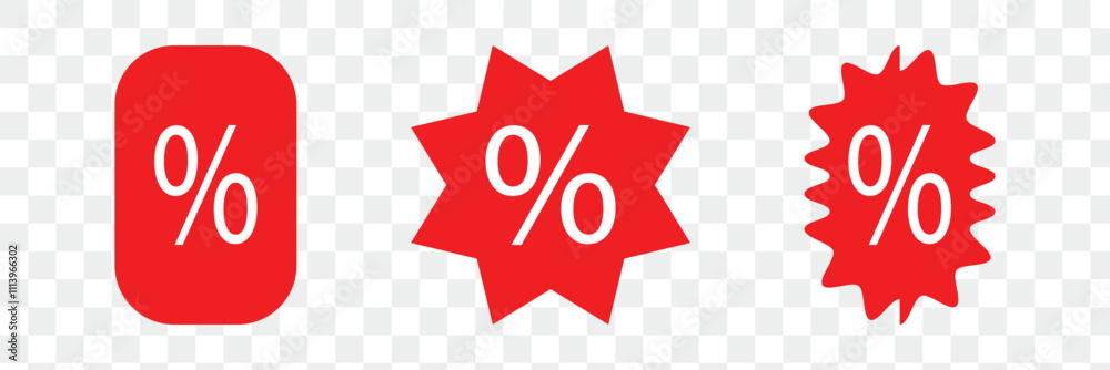Red percent sign on white background Red percent sign on white background