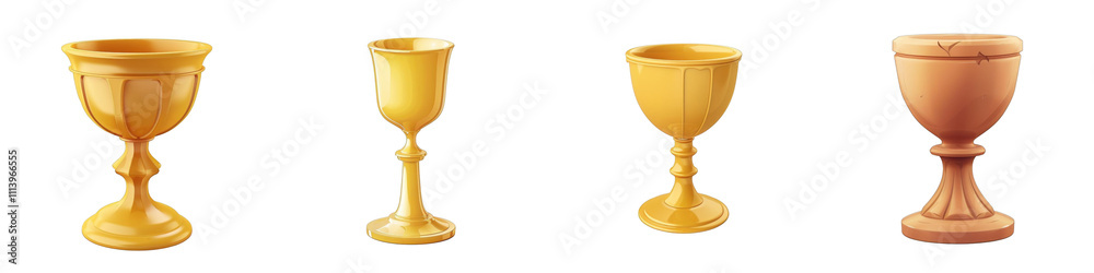 3d render chalice isolated on transparent background Cartoon Illustration in plastic style 3d render chalice isolated on transparent background Cartoon Illustration in plastic style