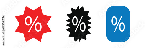 Discount promotion icon. Price discount tag icons. Promotion price tag icon collection. Discount icon.