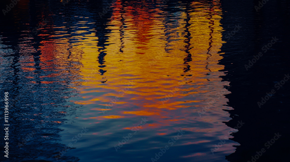 Stunning sea sunset with vibrant colors reflecting on the water Stunning sea sunset with vibrant colors reflecting on the water