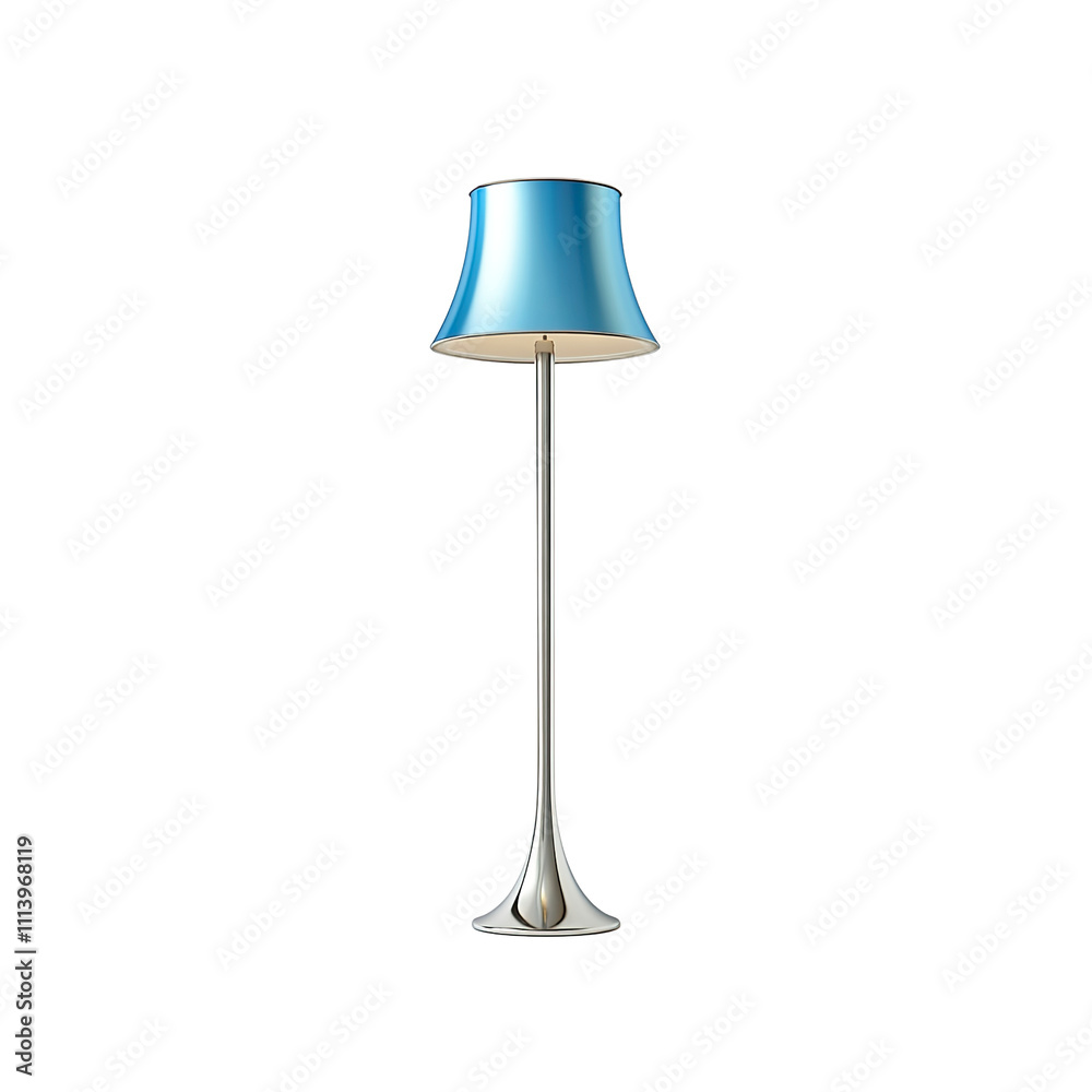 Elegant Modern Floor Lamp with Blue Shade - Contemporary Home Lighting Design Elegant Modern Floor Lamp with Blue Shade - Contemporary Home Lighting Design