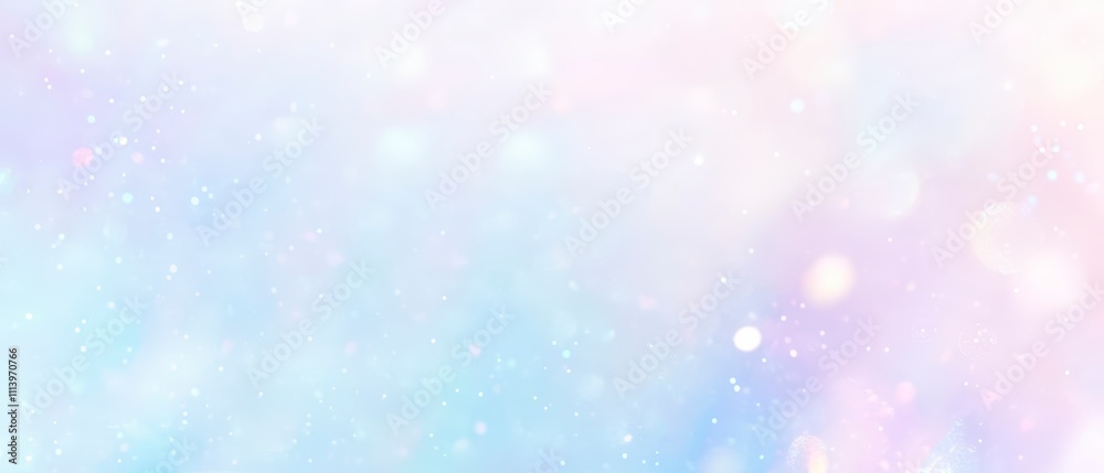 A soft pastel background blends blue and pink tones with scattered bokeh light spots creating a dreamy atmosphere. The delicate gradient background, Generative AI A soft pastel background blends blue and pink tones with scattered bokeh light spots creating a dreamy atmosphere. The delicate gradient background, Generative AI