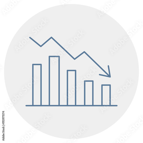 Recession Icon, Navigating Economic Challenges During a Recession, Strategies for Resilience in Times of Economic Downturn icon