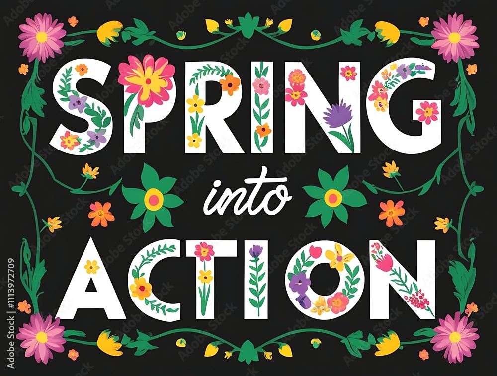 Spring Into Action Floral Design Artwork Spring Into Action Floral Design Artwork