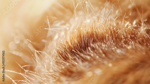 Close Up Of Light Brown Animal Fur Texture photo