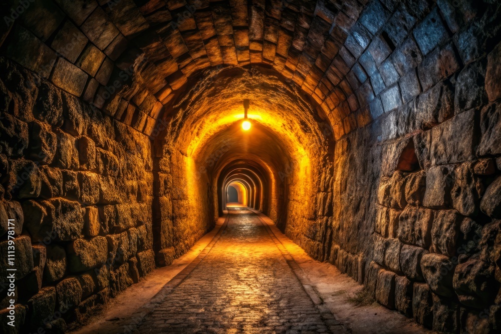 Mysterious Dark Tunnel with Light at the End - An Enigmatic Journey through Shadows and Illumination Mysterious Dark Tunnel with Light at the End - An Enigmatic Journey through Shadows and Illumination