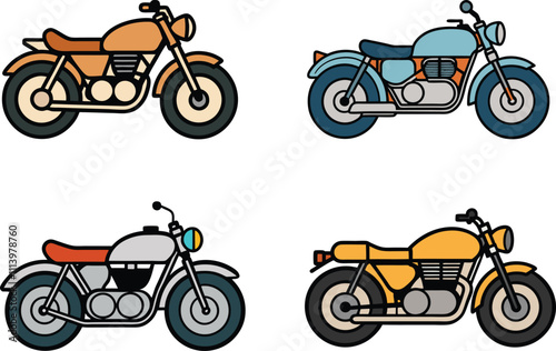 set of motorcycle