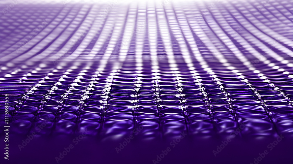 Fototapeta premium Abstract close-up of a rich purple textured surface with a grid pattern, creating a luxurious and stylish background image.