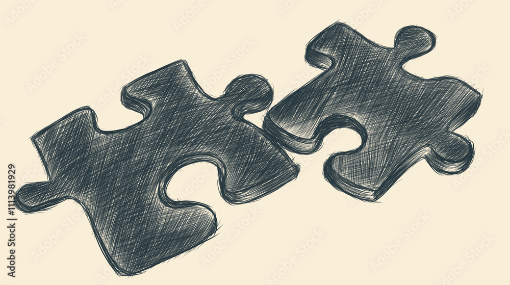 Fototapeta premium teamwork and partnership concept. puzzle pieces