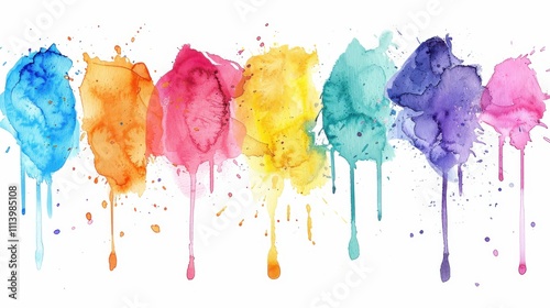 Wallpaper Mural Bold watercolor banner with red and orange brushstrokes, fiery and passionate Torontodigital.ca