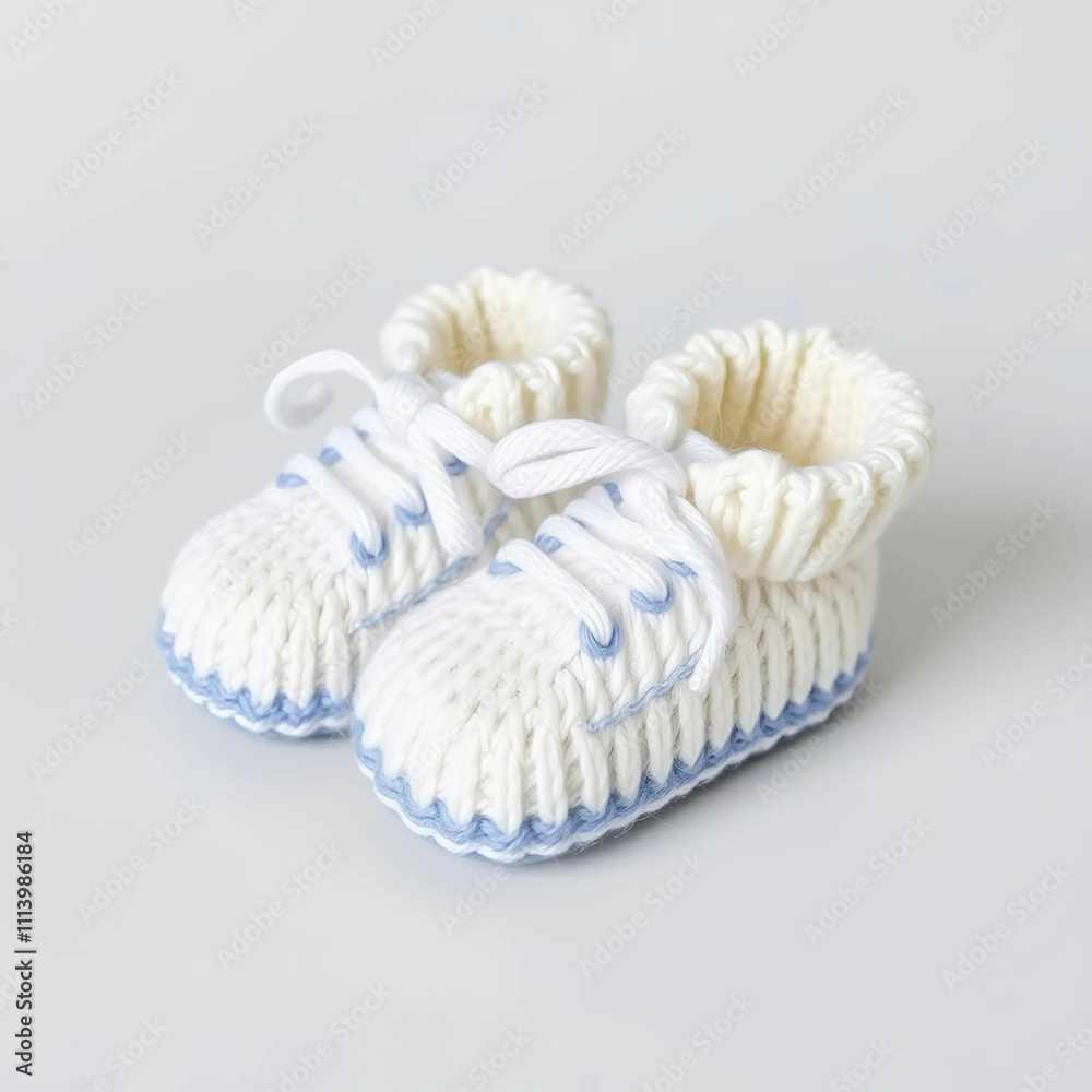 Hand-knitted little baby shoes, resembling tiny sneakers, Hand-knitted little baby shoes, resembling tiny sneakers,