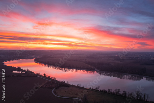 Lever de soleil sur la Garonne