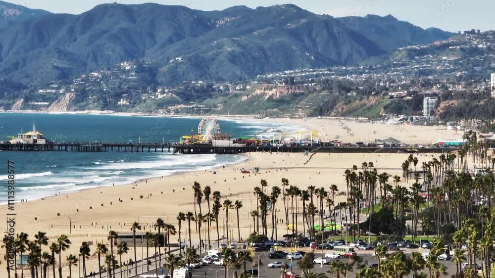 Iconic view of Venice beach. Los Angeles, California, USA