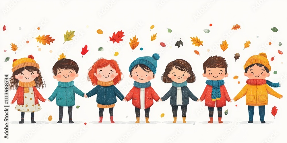 Fototapeta premium Unity Among Children: Symbol of Togetherness