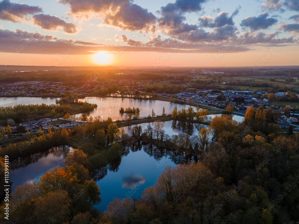 Obraz premium Lac d'Anglade, Izon