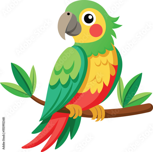 parrot on a branch of a tree