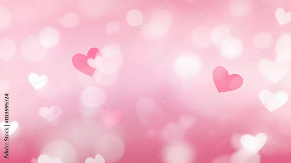 Soft Pink Background with Floating Hearts, Romantic and Dreamy Valentine's Day Theme Soft Pink Background with Floating Hearts, Romantic and Dreamy Valentine's Day Theme