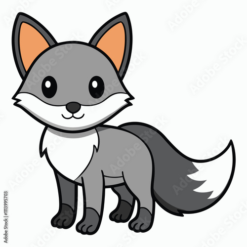 Fox Animal isolated flat vector illustration 