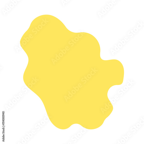 abstract blobs pastel yellow for background