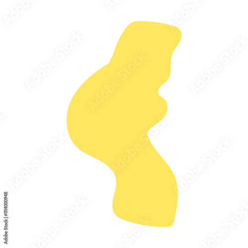 abstract blobs pastel yellow for background