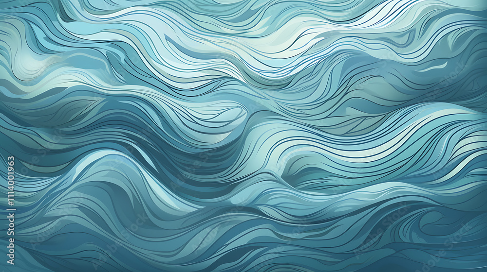Abstract water surface covered with ripples, pale blue tones with barely noticeable reflections, realistic and natural seamless pattern, background Abstract water surface covered with ripples, pale blue tones with barely noticeable reflections, realistic and natural seamless pattern, background