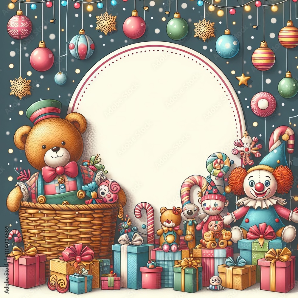 Fototapeta premium christmas greeting card with place for text