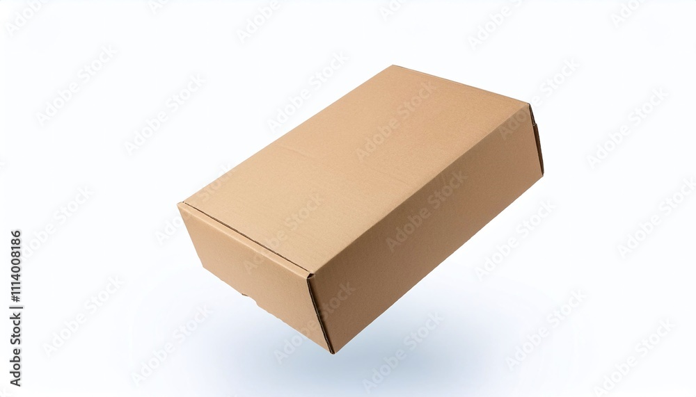 Cardboard Delivery Box on White Background Cardboard Delivery Box on White Background
