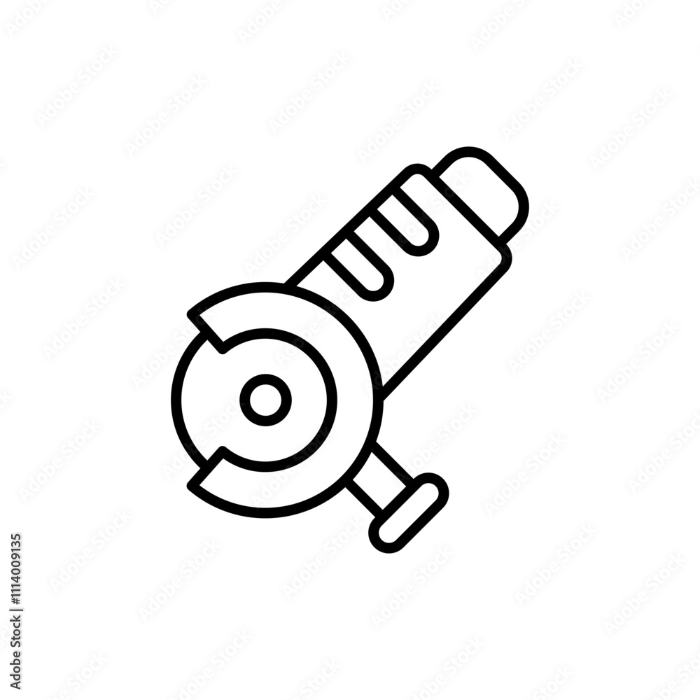 Angle grinder outline icons, minimalist vector illustration ,simple transparent graphic element .Isolated on white background Angle grinder outline icons, minimalist vector illustration ,simple transparent graphic element .Isolated on white background