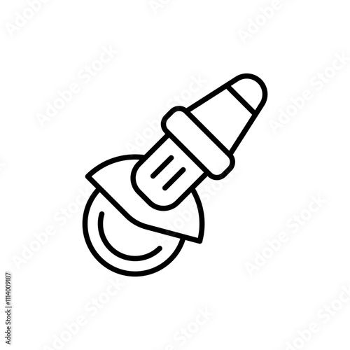 Angle grinder outline icons, minimalist vector illustration ,simple transparent graphic element .Isolated on white background