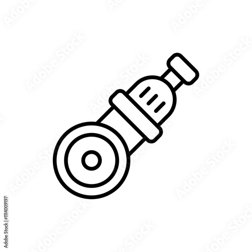 Angle grinder outline icons, minimalist vector illustration ,simple transparent graphic element .Isolated on white background