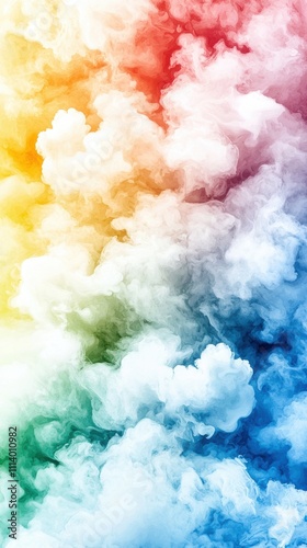 Rainbow Colored Smoke Abstract Background