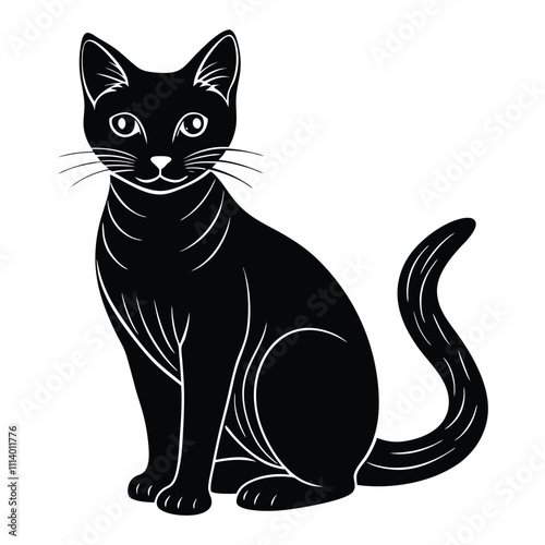 Wallpaper Mural black and white cat Torontodigital.ca