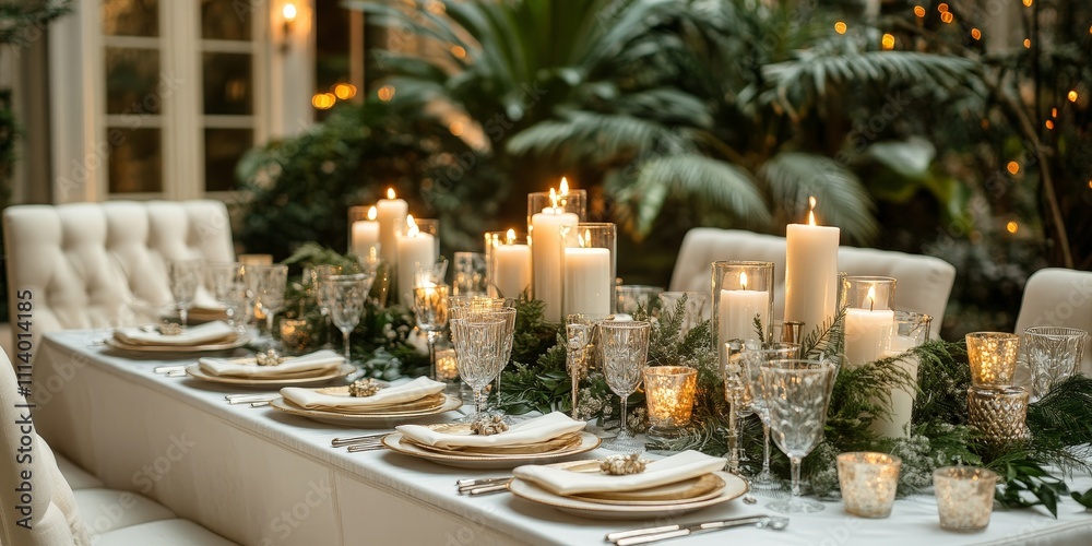 Elegant Christmas Dining Table Decoration Elegant Christmas Dining Table Decoration