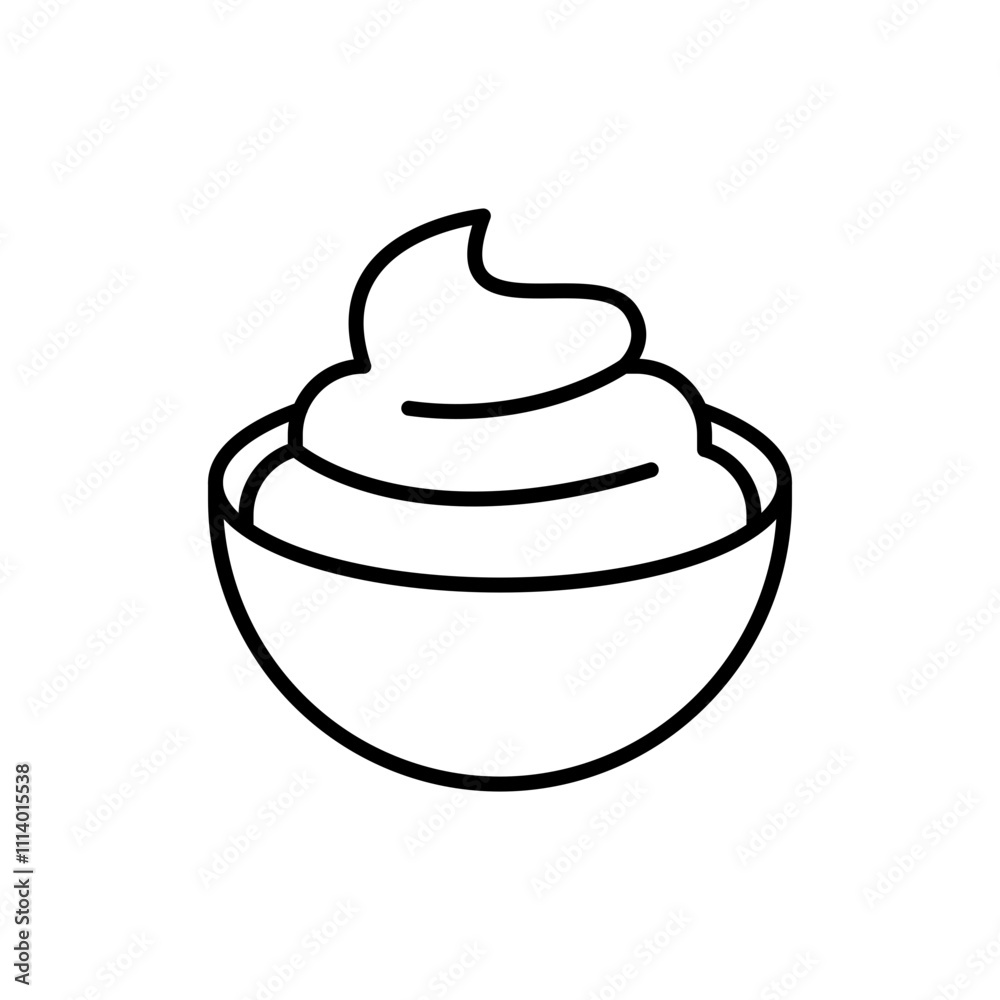 Mayonnaise outline icons, minimalist vector illustration ,simple transparent graphic element .Isolated on white background Mayonnaise outline icons, minimalist vector illustration ,simple transparent graphic element .Isolated on white background