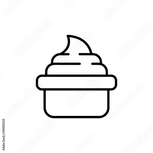 Mayonnaise outline icons, minimalist vector illustration ,simple transparent graphic element .Isolated on white background