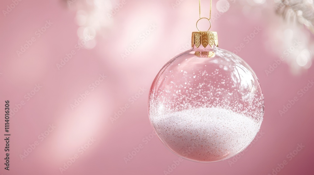 Women hands decorate the Christmas tree with Glass balls and snow falling in winter garden,Hands decorating christmas tree with stylish bauble,Winter holidays preparation,Merry Christmas,copy space. Women hands decorate the Christmas tree with Glass balls and snow falling in winter garden,Hands decorating christmas tree with stylish bauble,Winter holidays preparation,Merry Christmas,copy space.
