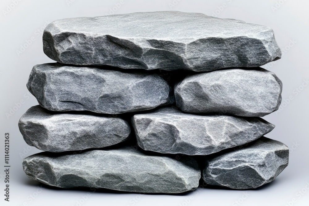 Stack of Grey Rocks, Natural Stone Texture, Building Material Stack of Grey Rocks, Natural Stone Texture, Building Material