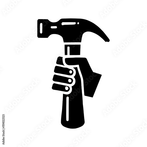 hand with hammer icon