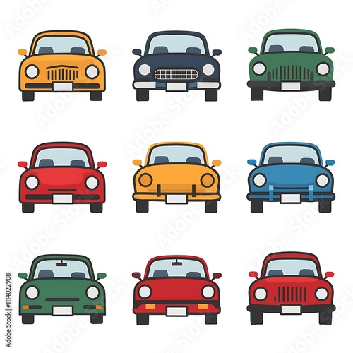set of car icons