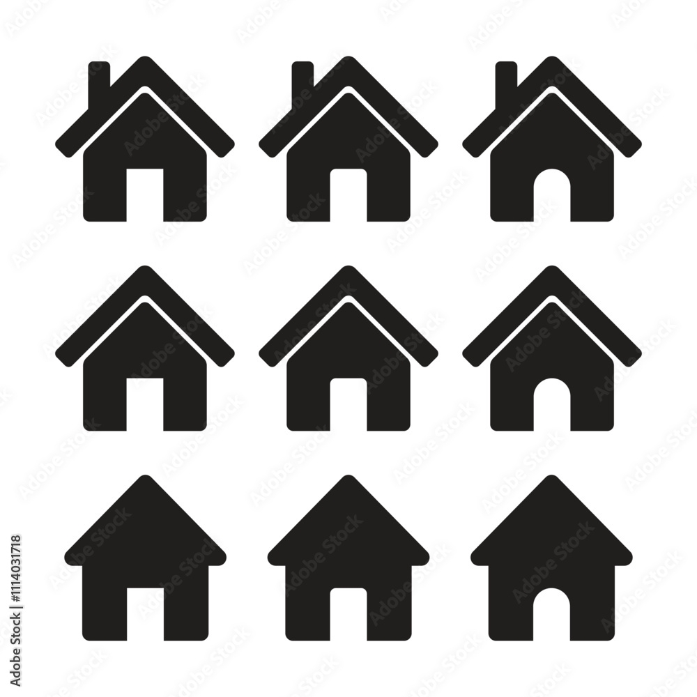Black House Symbol Vector Illustration Black House Symbol Vector Illustration