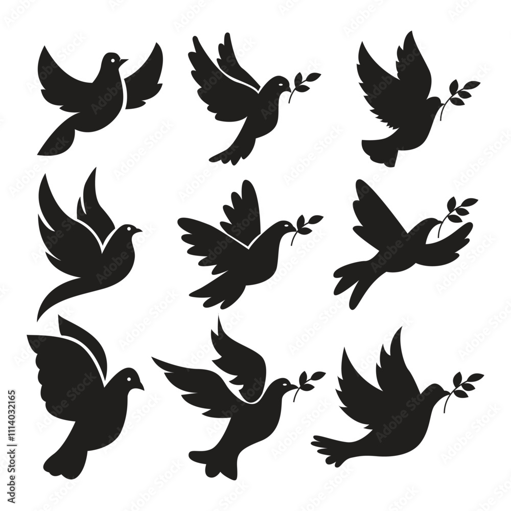 Fototapeta premium Dove of Piece Logo Vector Illustration