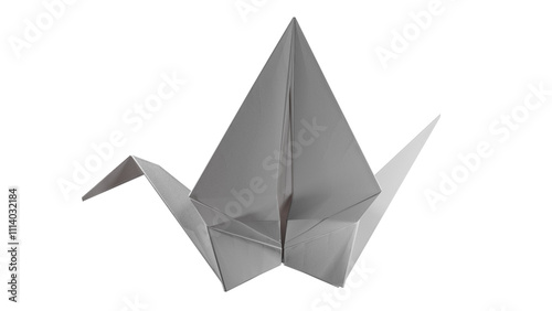 Origami Paper Crane. 3D render on a transparent background. High quality PNG with alpha channel.