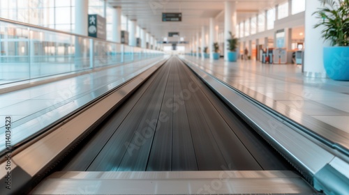Wallpaper Mural Airport conveyor belts transport and load. Conveyor belt in modern airport terminal Torontodigital.ca