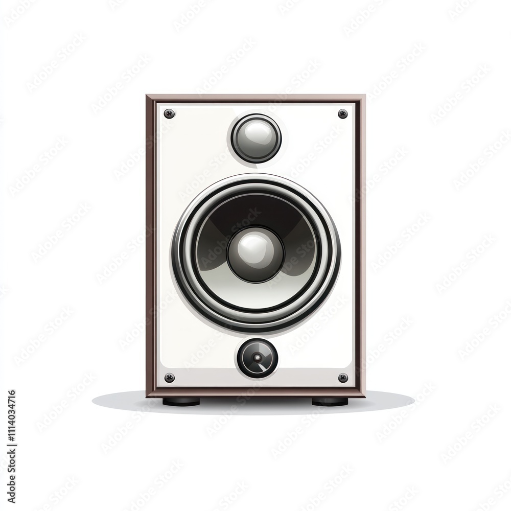 Retro style speaker with wooden base. Retro style speaker with wooden base.
