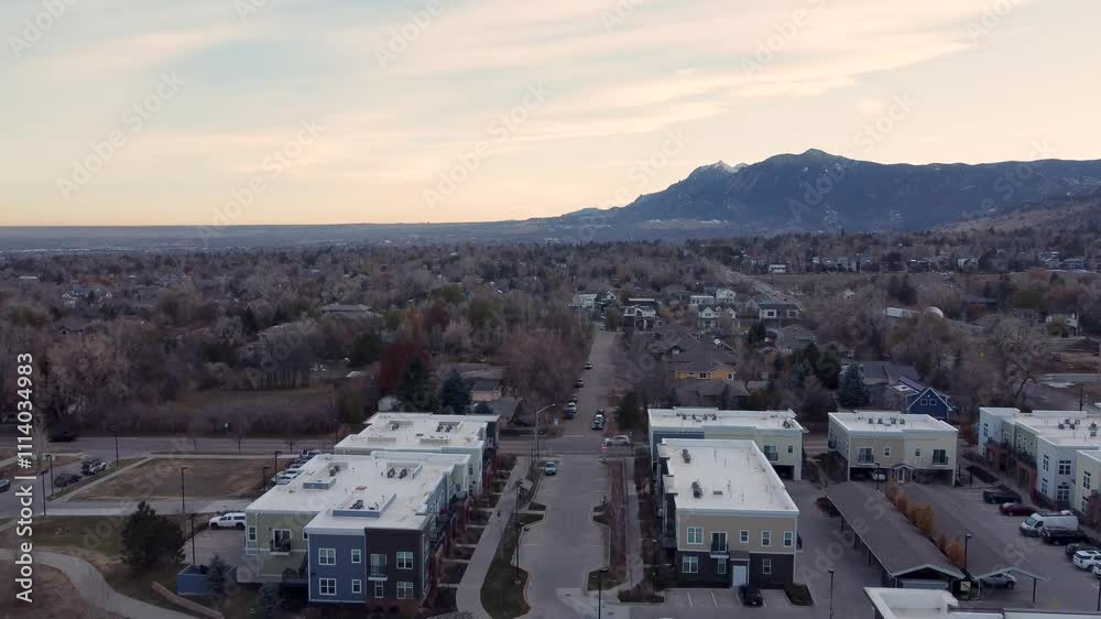 Boulder, Colorado at Sunset in Winter Boulder, Colorado at Sunset in Winter