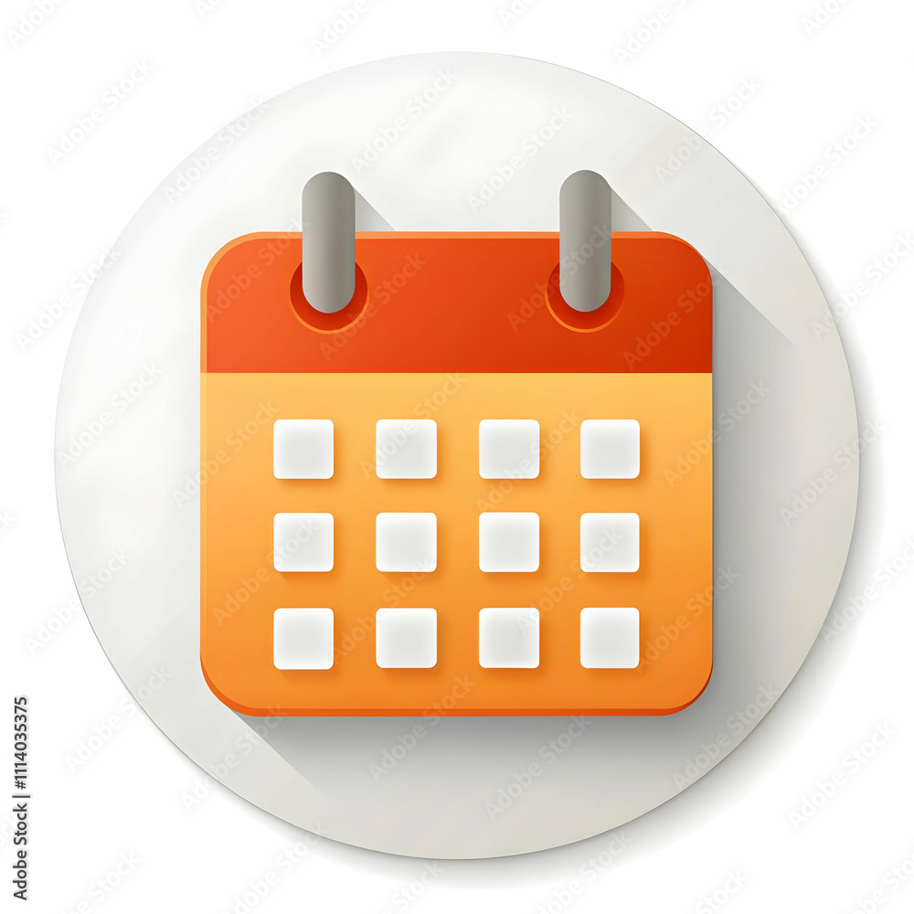 calendar icon on white background