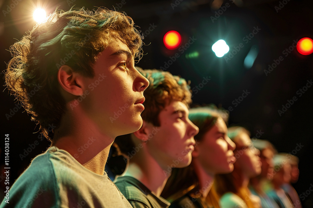 Theater spectacle with audience generative ai Theater spectacle with audience generative ai