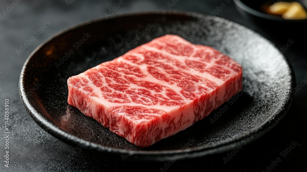 Luxurious Wagyu Steak on Elegant Plate Luxurious Wagyu Steak on Elegant Plate