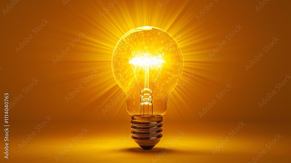 Light bulb shining brightly with radiant rays symbolizing ideas and innovation creation Light bulb shining brightly with radiant rays symbolizing ideas and innovation creation