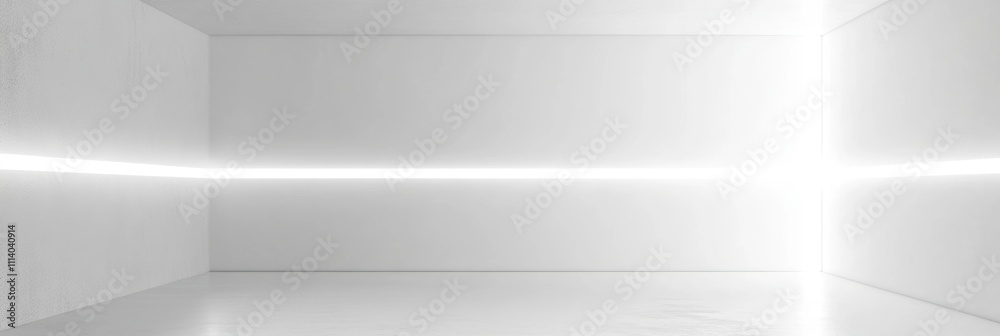 custom made wallpaper toronto digital明るい白い部屋に浮かぶ光の帯とシンプルな空間